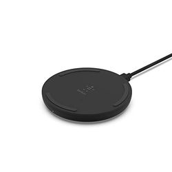 Belkin Tappetino di ricarica wireless BoostCharge da 10 W (Caricabatteria wireless a ricarica rapida con certificazione Qi per dispositivi iPhone, Samsung, Google e altri), nero