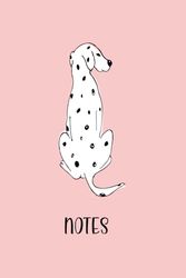 Pink Dalmatian Print original design Notebook 6'' by 9'' 120 pages