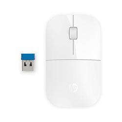 HP Z3700 White 2.4 GHz USB Slim Wireless Mouse with Blue LED1200 DPI Optical Sensor, Up to 16 Months Battery Life
