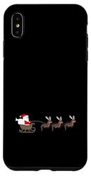 Sea Otter Cartoon Christmas Santa Reindeers Sled Case for iPhone XS Max