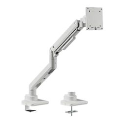 Tafelhouder - witte houder voor 1 monitor van 43,2-124,9 cm (17-49 inch), maximale belasting 20 kg, robuust materiaal, ideaal voor optimalisatie van ruimtes.
