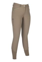 HKM Livigno Sportive-Silicone Full Seat Pantalones, Taupe, 26W para Mujer
