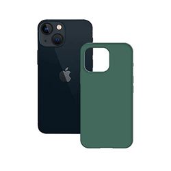 KSIX smart your tech Semi-Hard Case for iPhone 14, Anti-Slip, Microfiber Interior, Compatible with Wireless Charging, Green, Packaging Free