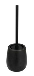 WENKO Brosse WC Nerno Noir avec manche en acier inoxydable noir Noir
