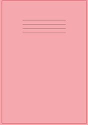 Half Plain Half Lined Exercise Book A5: Top Blank and Bottom 20mm Wide Ruled Notebook for kIds | 100 Pages, 90gsm White Paper | Children's Write and ... Classroom Writing Supplies - Rose Pink