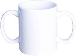 Two Handled Mug. Dual Handles for easy Holding, Living Aid for The Elderly, Those with a Weaker Grip, Disabilities, Tremors, Parkinson's or Arthritis. Aids independent Drinking as reduces spillages
