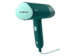 Philips Défroisseur à Main 3000 Séries - 1000W, 20 g/Min de Vapeur, réservoir d'eau Amovible de 120 ML, Semelle métallique, Plaque chauffante, Poids léger de 660 g, Vert foncé (STH3020/70)