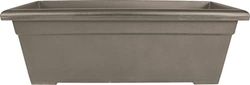 The HC Companies Romana Maceta Rectangular Grande de 71 cm, Maceta de plástico Ligera para Exteriores con Drenaje para Cubiertas, Patio y Piscina, Capuchino