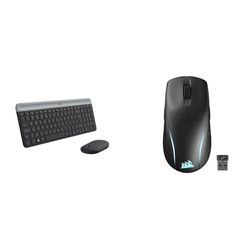 Logitech MK470 Slim Combo & CORSAIR M75 WIRELESS RGB Lichtgewicht FPS