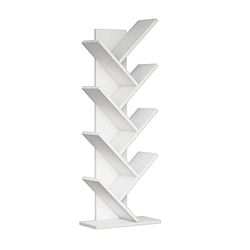 WELL HOME MOBILIARIO & DECORACIÓN Boekenkast met V-vakken, spaanplaat, 100% melaminecoating, wit