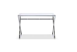 Jahnke Xtra Bureau de Bureau en Verre Transparent, Verre trempé, Verre Transparent/chromé, Taille Unique