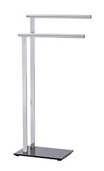 WENKO Toallero y perchero de pie Lava acero inox - perchero, Acero inoxidable, 42 x 81 x 20 cm, Brillante