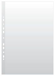 DONAU Buste Trasparenti Formato DIN A3, Formato Verticale, 50 Pezzi/con Grana Superiore, Aperte, in plastica Forata, per Documenti, Carte/Trasparente, 120 Micron/Bordo Rinforzato
