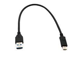 System-S Cavo USB 3.1 30 cm tipo C maschio a 3.0 A maschio adattatore 5 Gbps 100 W in nero