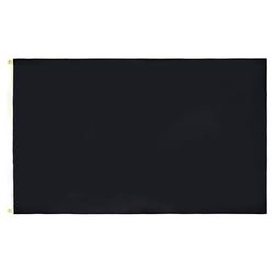 Gewoon zwarte vlag 90x60 cm - Effen - Kleur vlaggen 60 x 90 cm - Banner 2x3 ft Hoge kwaliteit - AZ FLAG