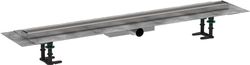 hansgrohe RainDrain Compact - set completo di canalina doccia (incl. set di installazione), canale di scarico piastrellabile 1000 mm, installazione piatta, acciaio inox spazzolato