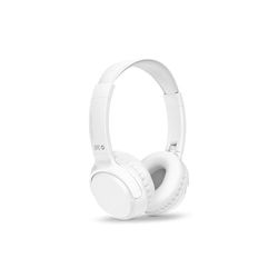 SPC Heron 2 Studio - Bezprzewodowy zestaw słuchawkowy Bluetooth | ECO, 50 godzin baterii, jednoczesne podwójne połączenie, wbudowany mikrofon | regulowane i składane, białe, tworzywo sztuczne z