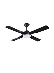Banksia - plafondventilator van het merk Lucci Air met afstandsbediening (5 standen) en LED-licht - kleur: mat zwart - 122 cm - DC-motor: 35W - zomer/wintermodus