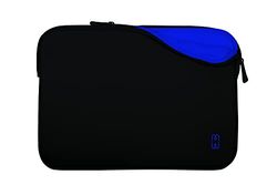 MW Funda para Portátil Compatible con Apple Macbook Pro 13 - Funda para Portátil con Memory Foam Acolchada - Funda Protectora para Portátil con Cremallera Anti-Rayado - Básico (13", Negro/Azul)