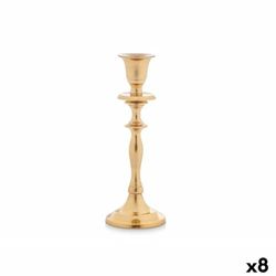 Gift Decor Candelabro Dorado Aluminio 4,5 x 20 x 7,5 cm (8 Unidades)