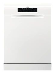 AEG FFB53617ZW Serie 6000 - Lavavajillas de pie con SatelliteClean de 60 cm AirDry – Resultados de secado D de bajo consumo cesta para cubiertos pantalla inicio diferido parada de agua