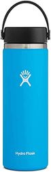 HYDRO FLASK - Drickflaska 591 ml (20 oz) - Vakuumisolerad vattenflaska i rostfritt stål med läckagesäker Flex Cap med rem - Vattenflaska BPA-fri - Bredmun - Pacific