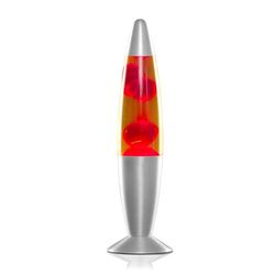 InnovaGoods® Candeeiro de lavagem, candeeiro de lava relaxante, candeeiros de mesa de cabeceira, funciona com uma lâmpada R39 de 25 W, ideal para quarto, sala de estar, sala de estar. (cor vermelha)