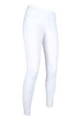 HKM Starlight, 9228, paardrijlegging met siliconen kniestukken, wit/wit, maat 134/140