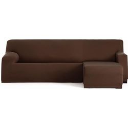 ECOMMERC3 | Funda Sofá Chaiselongue Brazo Corto Derecha Bielástica Transpirable – Funda Sofá Chaiselongue Color Marrón Ajuste Gomas y Espumas de Sujeción, Protección contra Desgaste