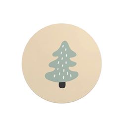 Questo Casa, Ronde digitaal bedrukte muismat, antislip onderkant, voor kantoor en thuis, diameter: 22 cm