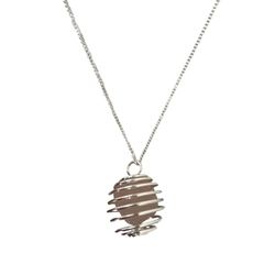 VIE Spiral Tumbled Pendant Necklace, Rose Quartz