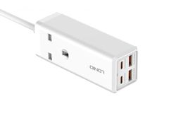 Power strip with 1 AC socket, 2x USB, 2x USB-C LDNIO SC1418, 2500W (white)