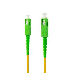 10 m lange kabel SC/APC-SC/APC Monomodus LSZH AMARIL vezelkabel – perfect voor snelle verbindingen in telecommunicatienetwerken. LSZH-ontwerp vermindert de toxiciteit en rook bij branden, ideaal voor