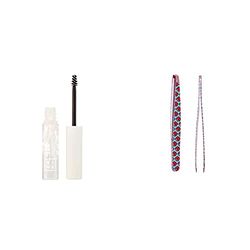 3INA MAKEUP - Vegan - The Eyebrow Mascara 100 + The Pixel Tweezers - Brow Gel Fixes & Controls - Non Sticky Gel Formula - Stainless Steel Tip Brow Perfection - Transparent Eyebrow Kit