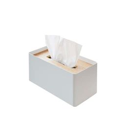Yamazaki Home Box Couvercle | Acier | Boîte à Mouchoirs, Taille Unique, Frêne