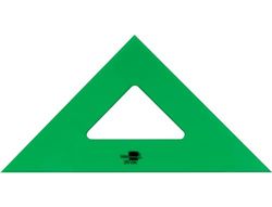 Liderpapel 943371 Équerre 45 Degrés Dimension Hypoténuse 25 cm Grande Qualité Acrylique Vert