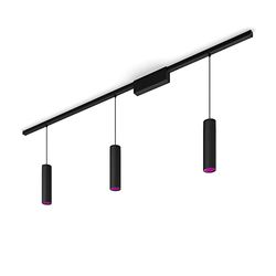 Philips Hue White and Color Ambiance, Perifo, Kit di Illuminazione a Binario, Kit con 3 Lampade a Sospensione, 17W, Nero