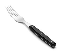 Arcos Posate - Forchetta Tavola - Acciaio Inox 18/10 - Dimensione 195 mm - Manico di Nylon Colore Nero
