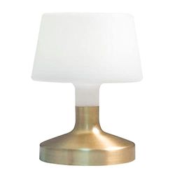 Lampe de table touch design sans fil pied en acier doré LED blanc chaud/blanc dimmable HELEN GOLD H21cm