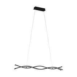 Eglo Lasana 3 Led-hanglamp, 3-vlammige hanglamp modern, hanglamp van staal en kunststof, eettafellamp in zwart, wit, woonkamerlamp, warmwit