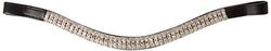 Cwell Equine Look U white clear crystal Browband Great Gift choice of 4 sizes Black (X FULL 17")