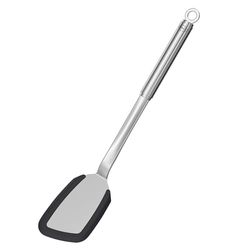 Rösle 10635 Pfannenwender Silikon Spatula, Stainless Steel Silicone, Silver/Black
