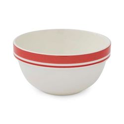 Potter's Stripe Set of 4, 7 Inch Stacking Bowls, Red