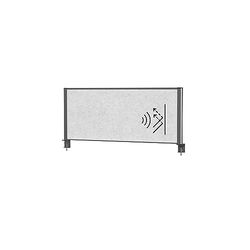 Maul Bordsskiljevägg Akustisk Maulconnecto 120 x 50 cm, Rumsavdelare För Skrivbord, På Kontor Och Praktik, Rumsavskiljare Med Klämfot, Perfekt Som insynsskydd Och Ljudisolering, Allergivänlig