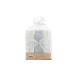 INTERBABY Set van 3 bamboe luiers Bear, grijs, voor baby's, 55 x 70 cm, bamboe en katoen