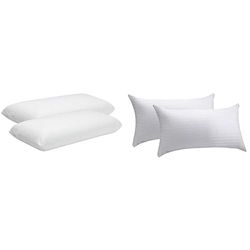 Pikolin Home - Pack Descanso Viscoelástico: 2 Almohadas Viscoelásticas de Hotel 75 cm + Funda de Algodón Antiencogimiento, Transpirable, Extrasuave y Lavable a 60°C