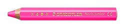 Staedtler Noris junior 140-F23 - Lápices de colores 3 en 1, color rosa neón, extrarresistente, ideal para niños, para muchas superficies, 6 lápices de colores en rosa neón