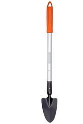 BLACK+DECKER Paleta de jardín – Cabeza Afilada, Mango telescópico 77-105 cm – Resistente al Calor – Blanco