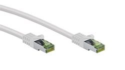 Goobay 61106, CAT 8.1 netwerkkabel/LAN-kabel, high-speed 40 Gbits, patchkabel met S/FTP PiMF afscherming, wit, 3 m