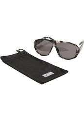 Urban Classics Unisex 101 zonnebril UC zonnebril, grijs leo/zwart, één maat, Grey Leo/Black, One Size